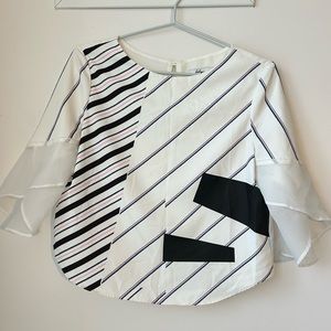 Designer blouse with geometric pattern